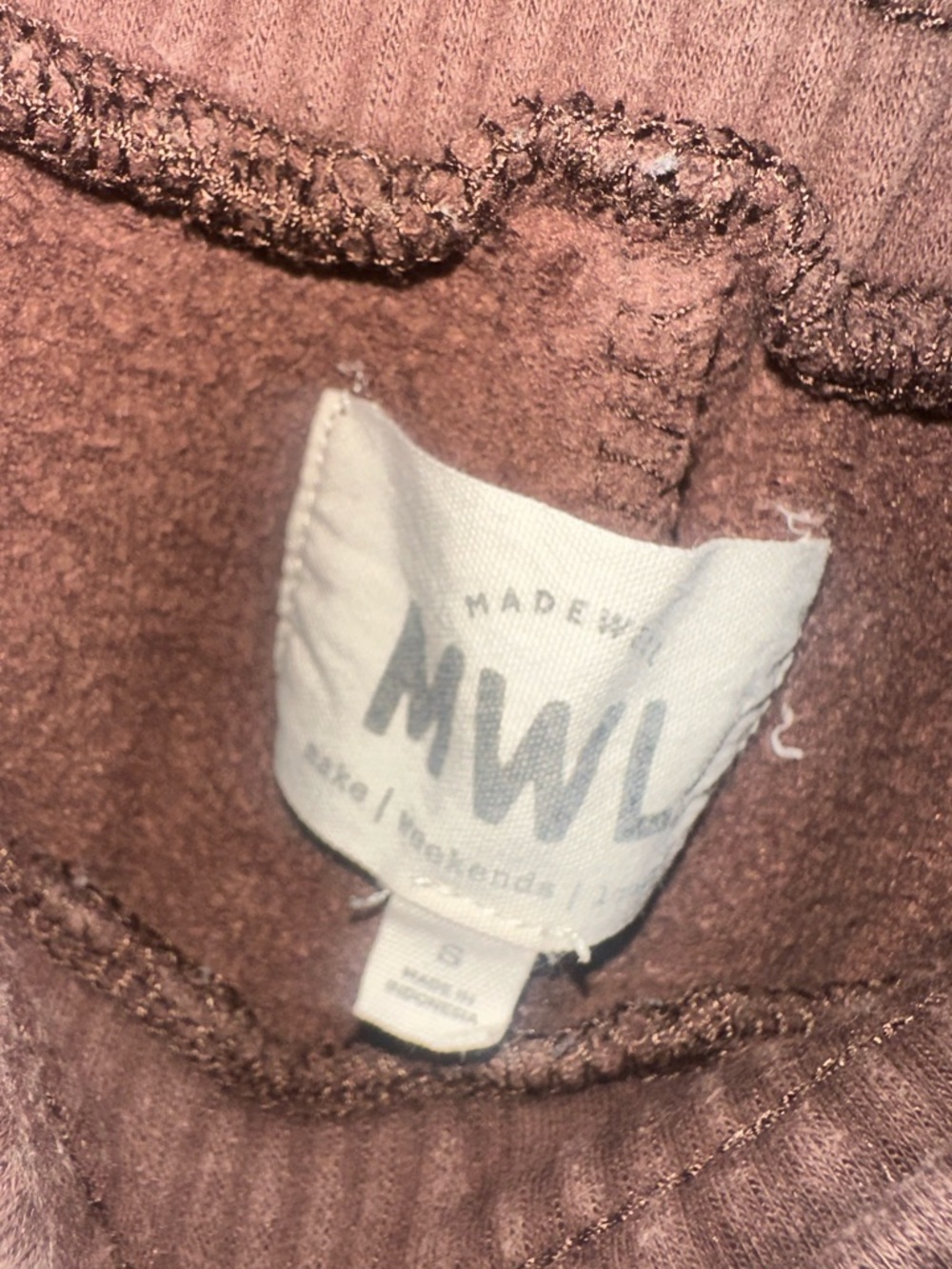 Madewell Cozy Rust-Brown Knit Top - Picture 2 of 2